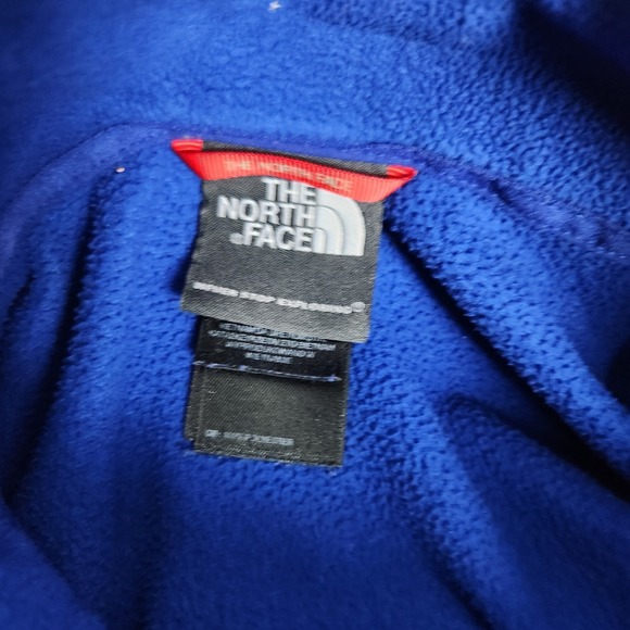 The North Face POLARTEC Classic Quarter Zip‎ Fleece Jacket Men L Blue Pullover - Picture 3 of 7